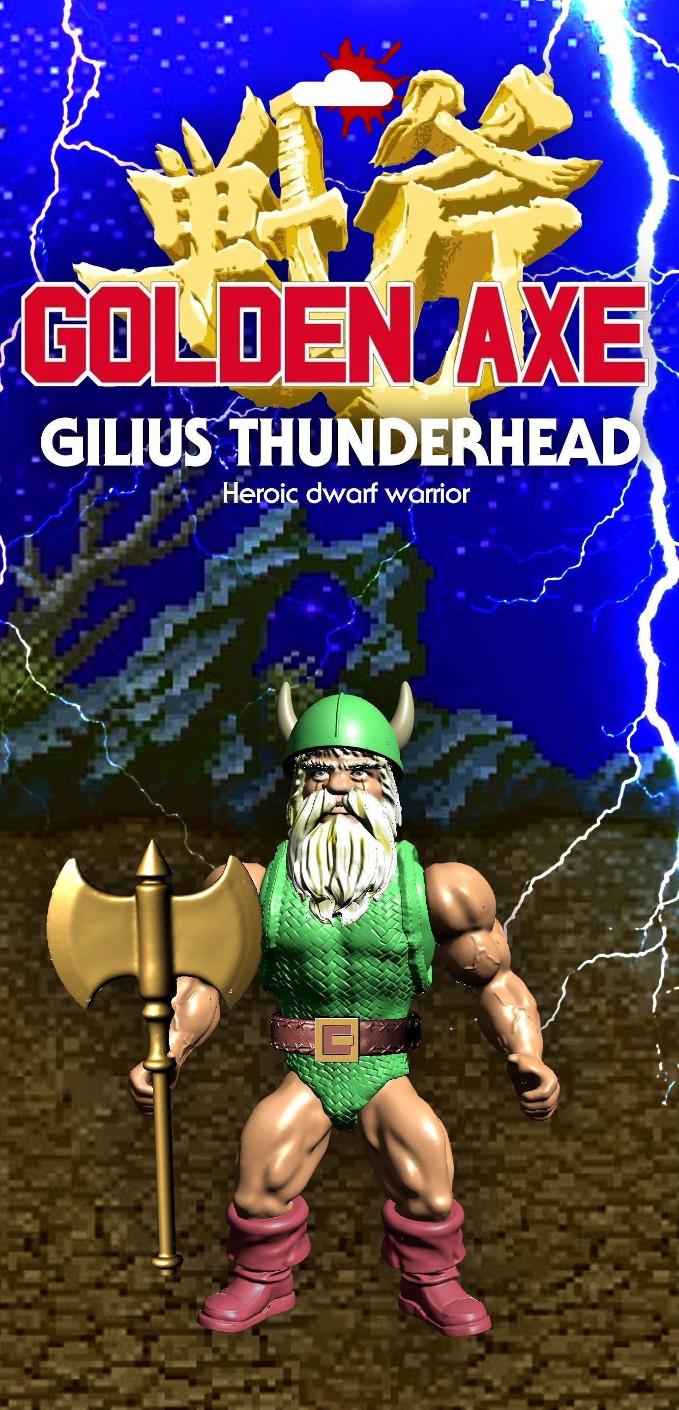Gilius Thunderhead - GOLDEN AXE  3D print model_4