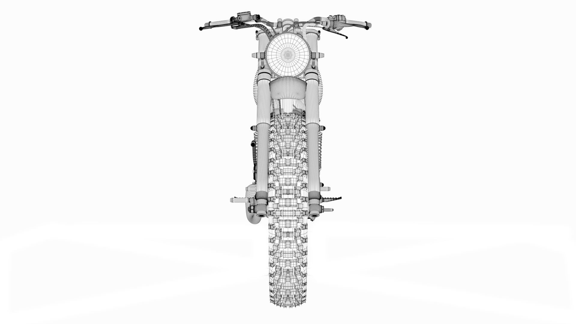 Yamaha SR500 Custom Bike 3D model_28
