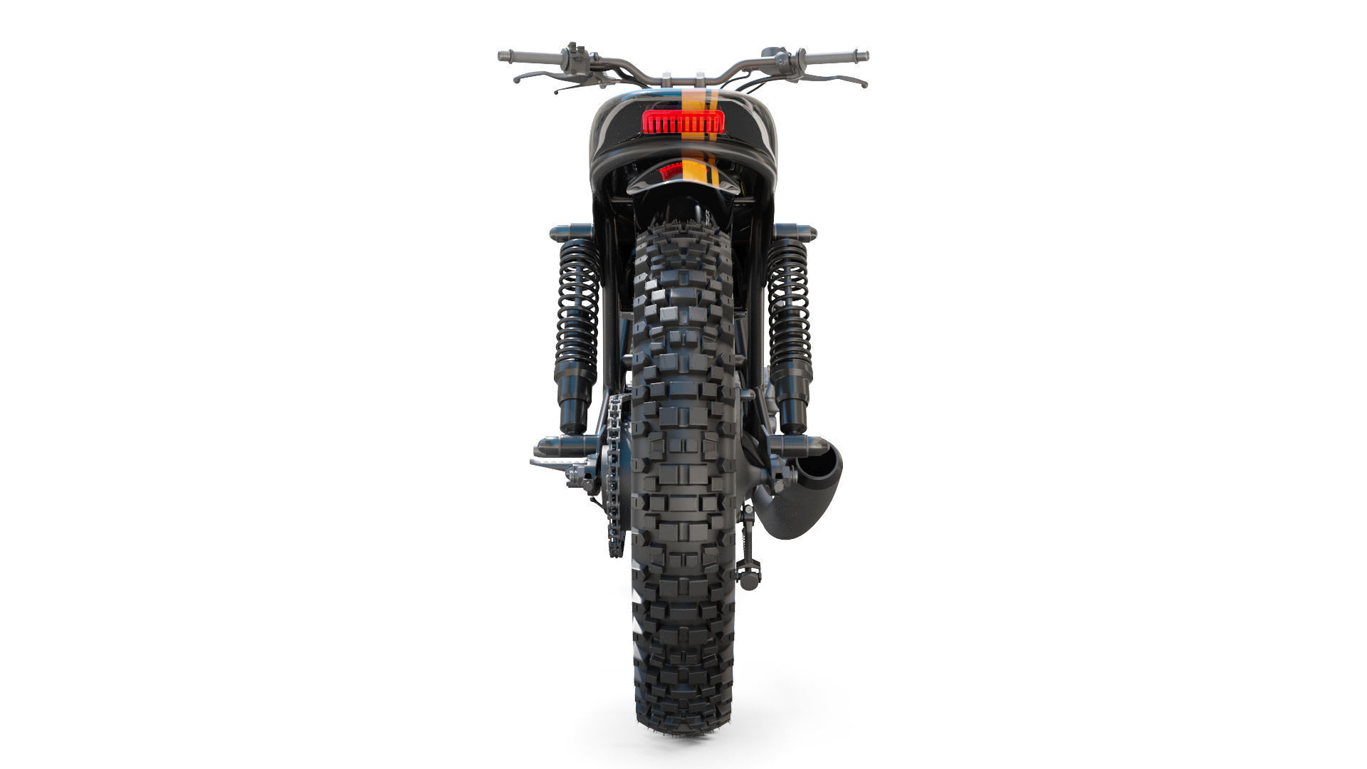 Yamaha SR500 Custom Bike 3D model_13