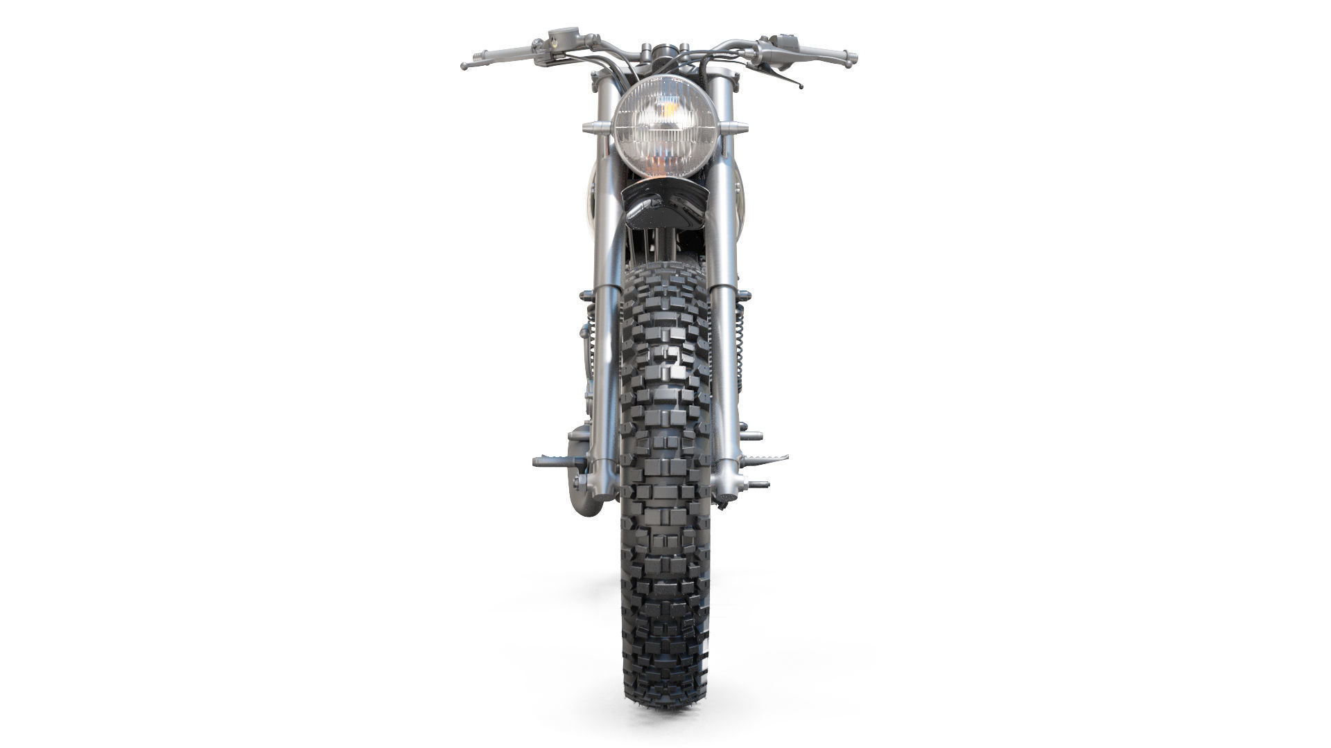 Yamaha SR500 Custom Bike 3D model_14