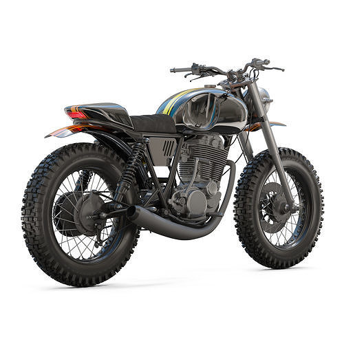 Yamaha SR500 Custom Bike 3D model