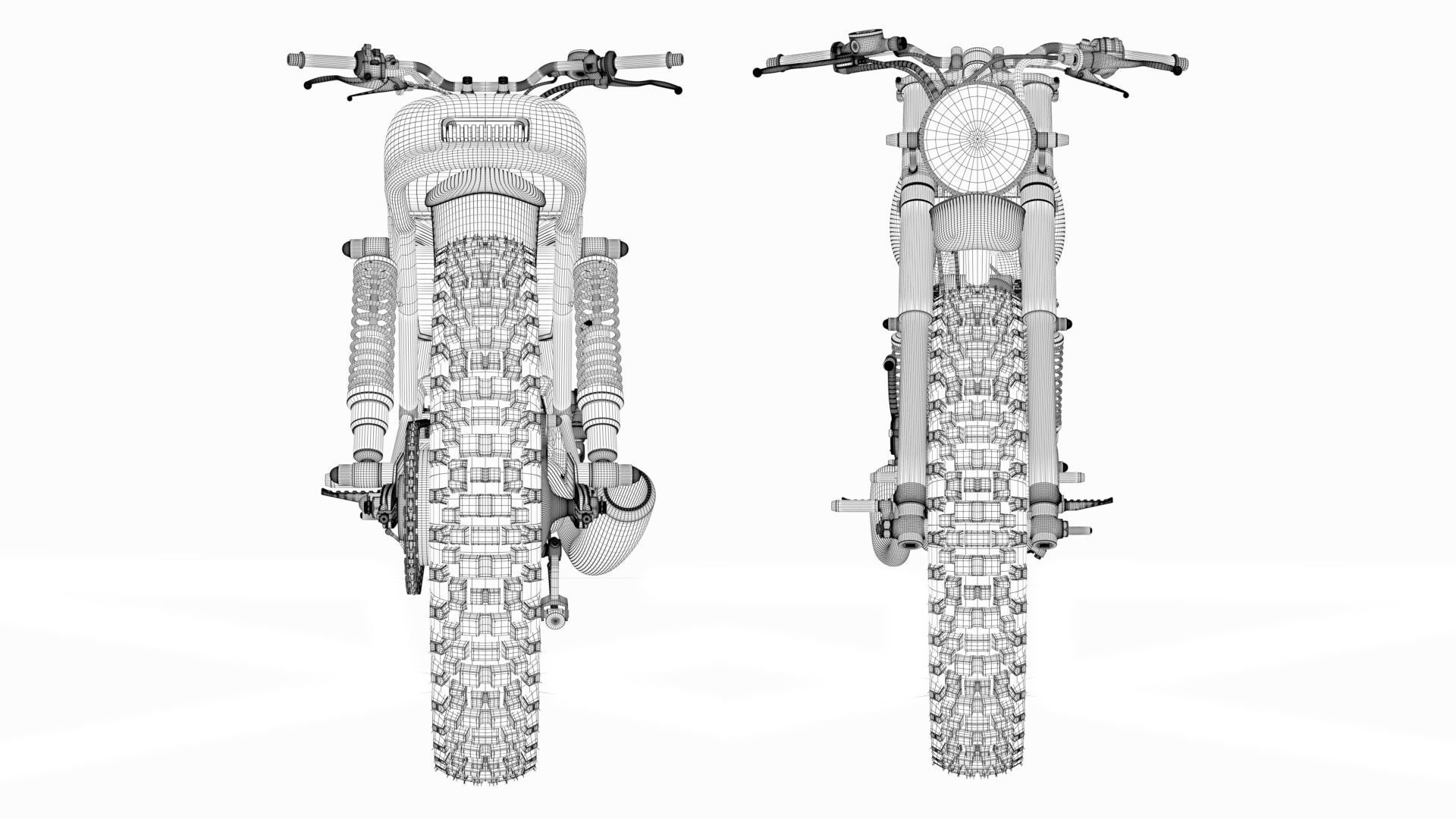 Yamaha SR500 Custom Bike 3D model_25