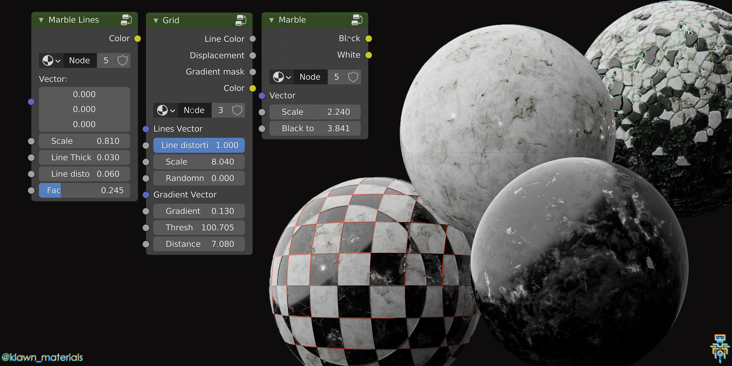 Blender Procedural Marble Material Texture_0