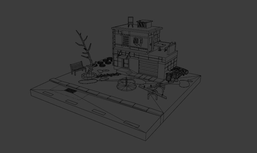 Original house low-poly game ready Low-poly 3D model_14