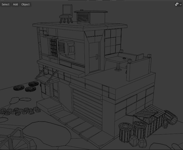 Original house low-poly game ready Low-poly 3D model_13