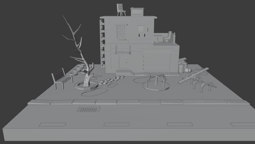 Original house low-poly game ready Low-poly 3D model_10