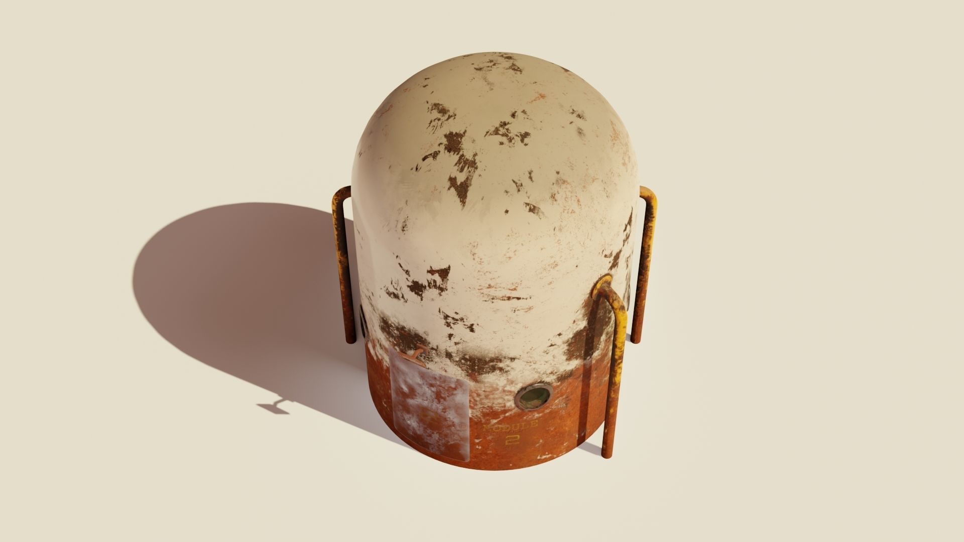 Mars module Low-poly 3D model_9