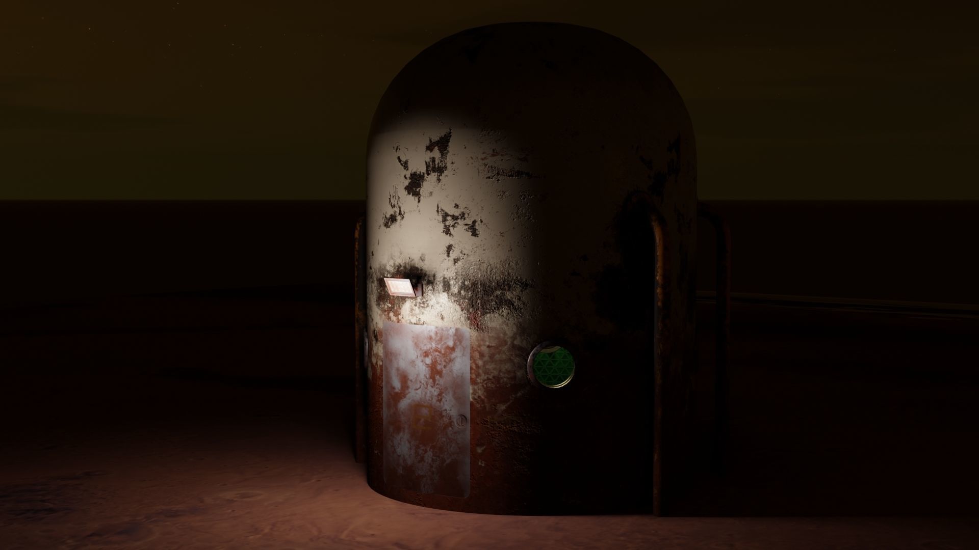 Mars module Low-poly 3D model_6