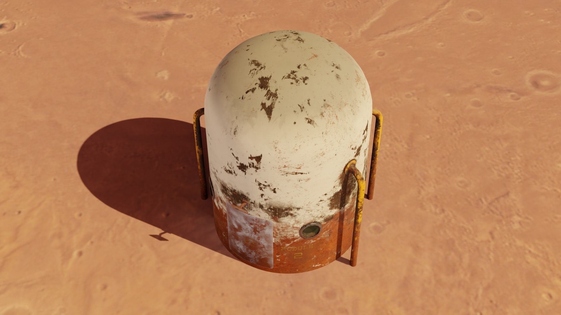 Mars module Low-poly 3D model_13