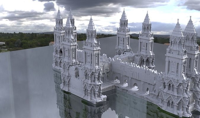 London fantasy architecture bridges 3D model