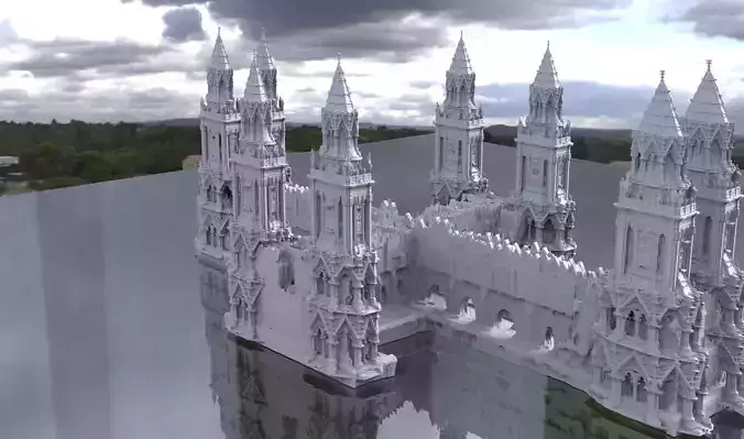 London fantasy architecture bridges 3D model