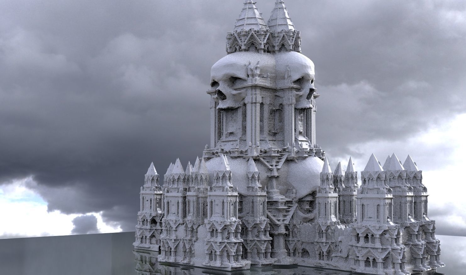 Scull Tower Necromancer magic quarters  3D model_1