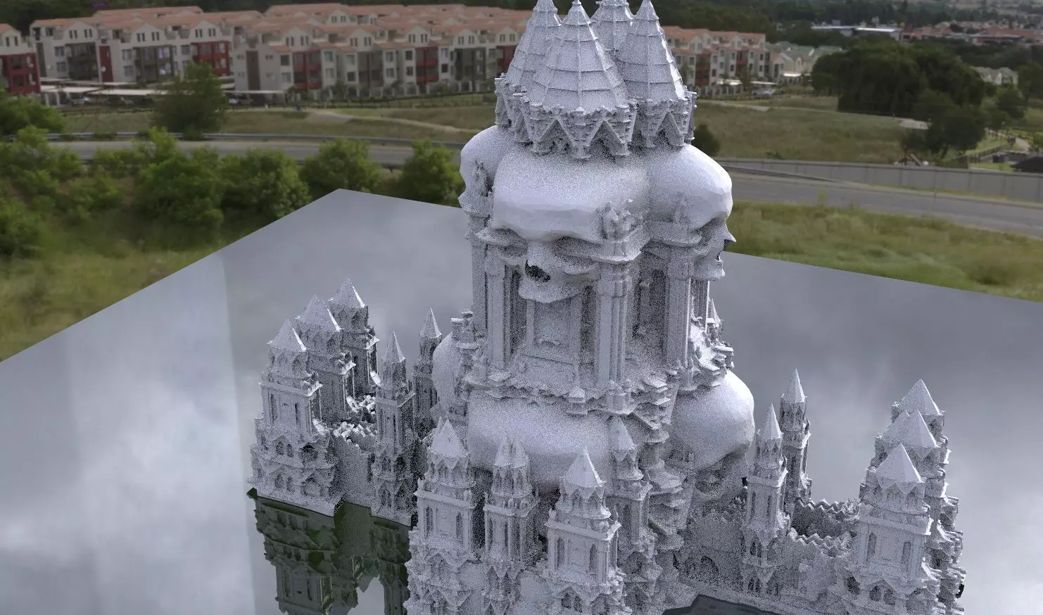 Scull Tower Necromancer magic quarters  3D model_0