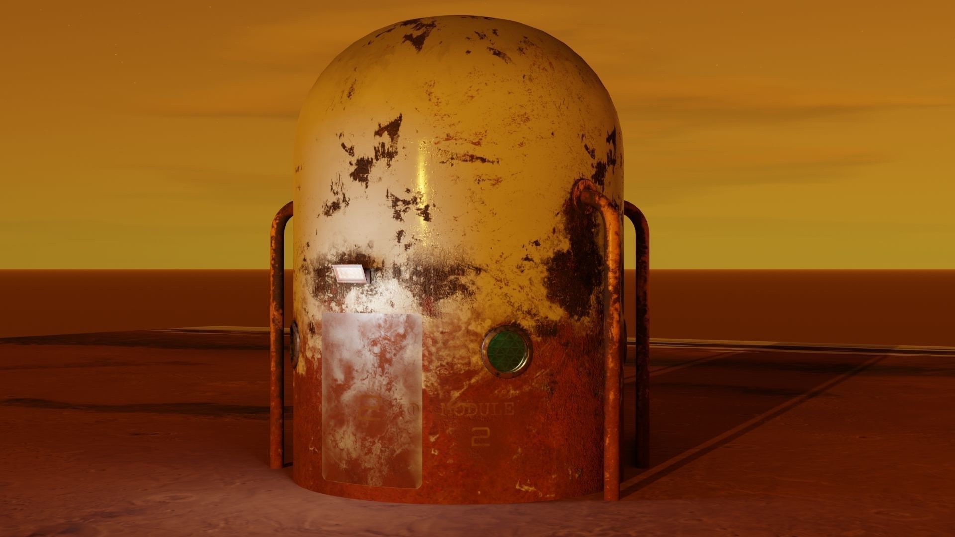 Mars module 3D models Low-poly 3D model_18