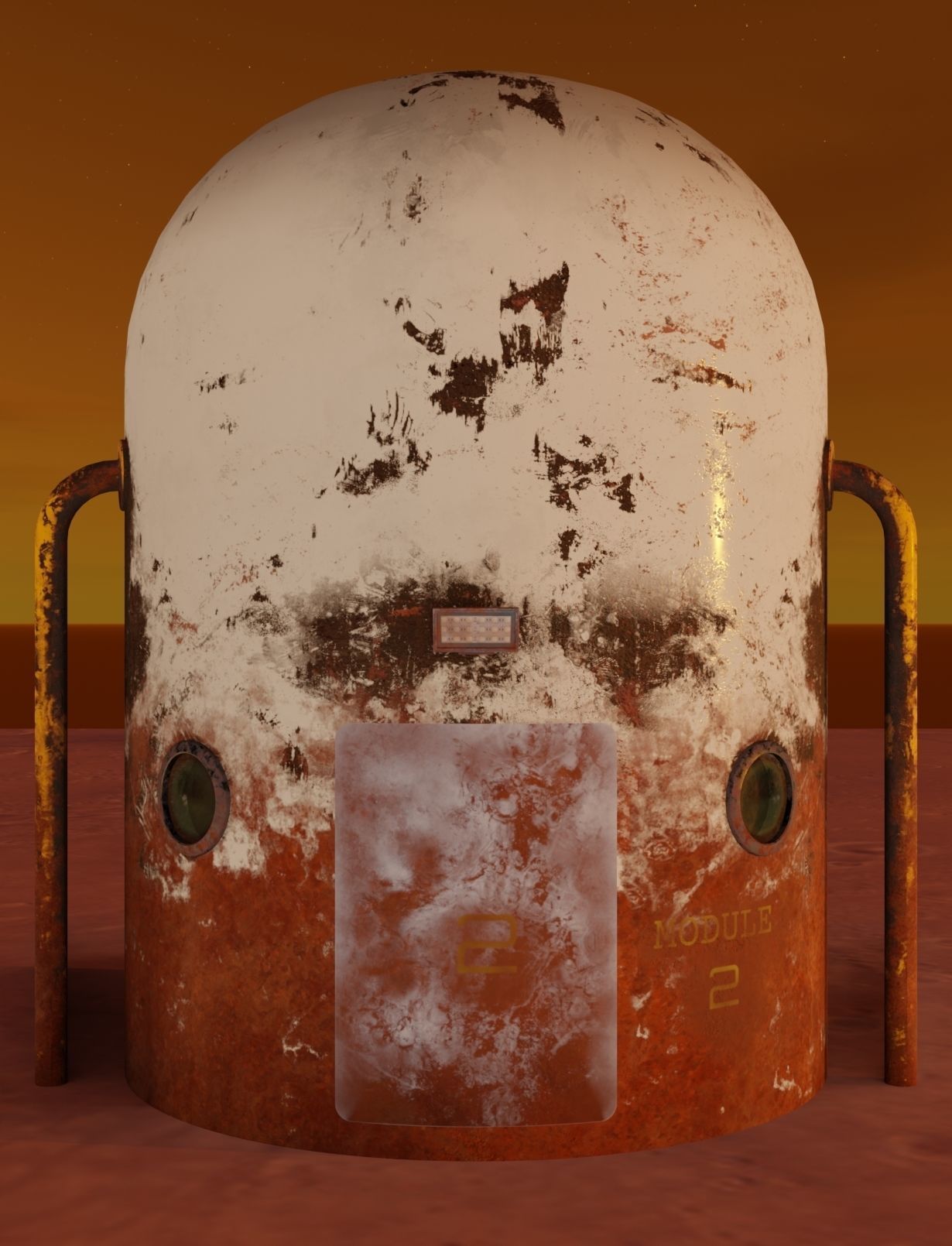 Mars module 3D models Low-poly 3D model_21
