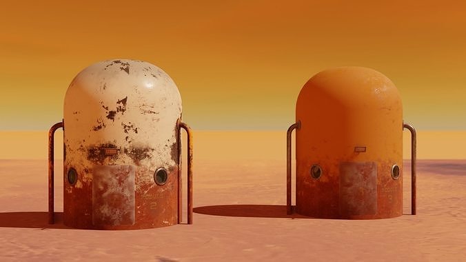 Mars module 3D models Low-poly 3D model