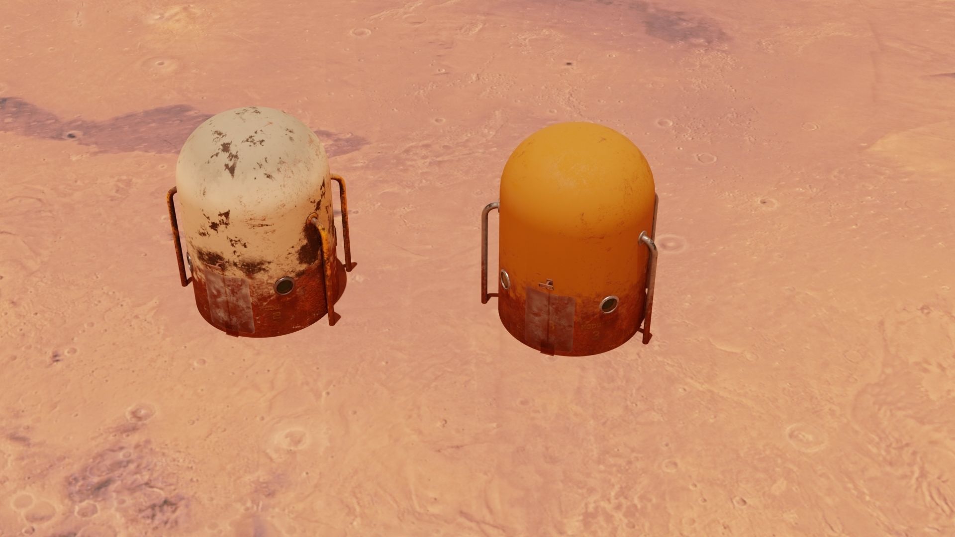 Mars module 3D models Low-poly 3D model_3