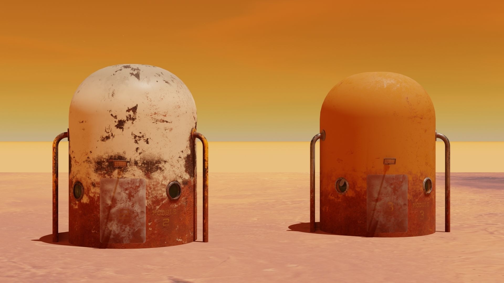 Mars module 3D models Low-poly 3D model_1