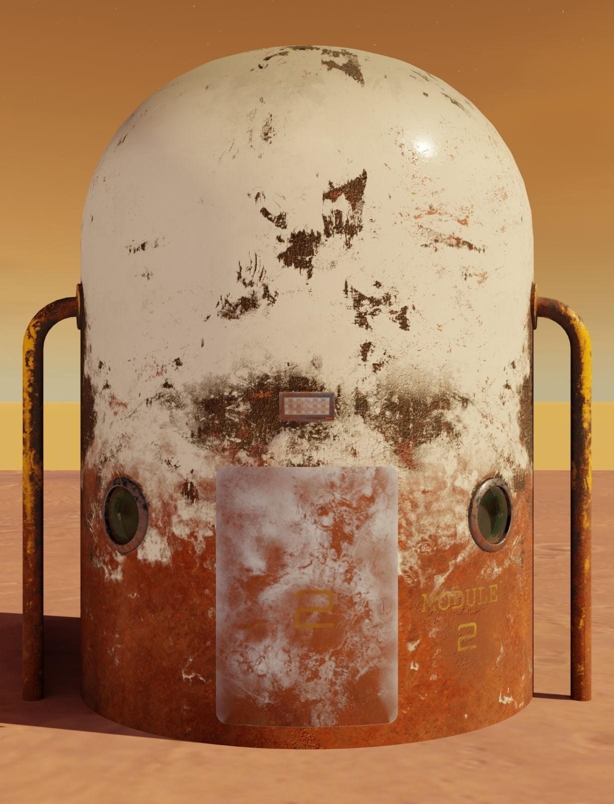 Mars module 3D models Low-poly 3D model_20