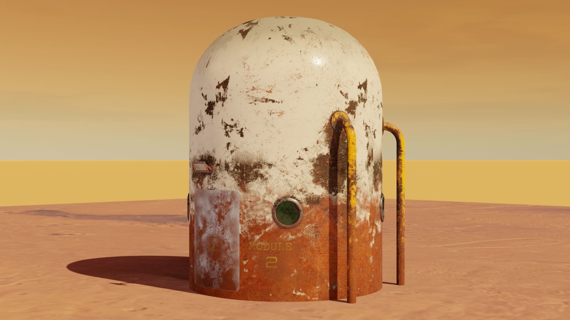 Mars module 3D models Low-poly 3D model_11
