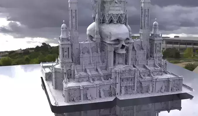 Scull Tower Necromancer ancient halls 3D model