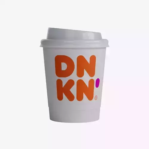 Dunkin Cup Low-poly 3D model