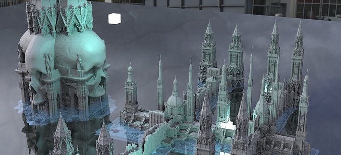 Necromancer bridge with Scull City 2 Kit bash 3D model
