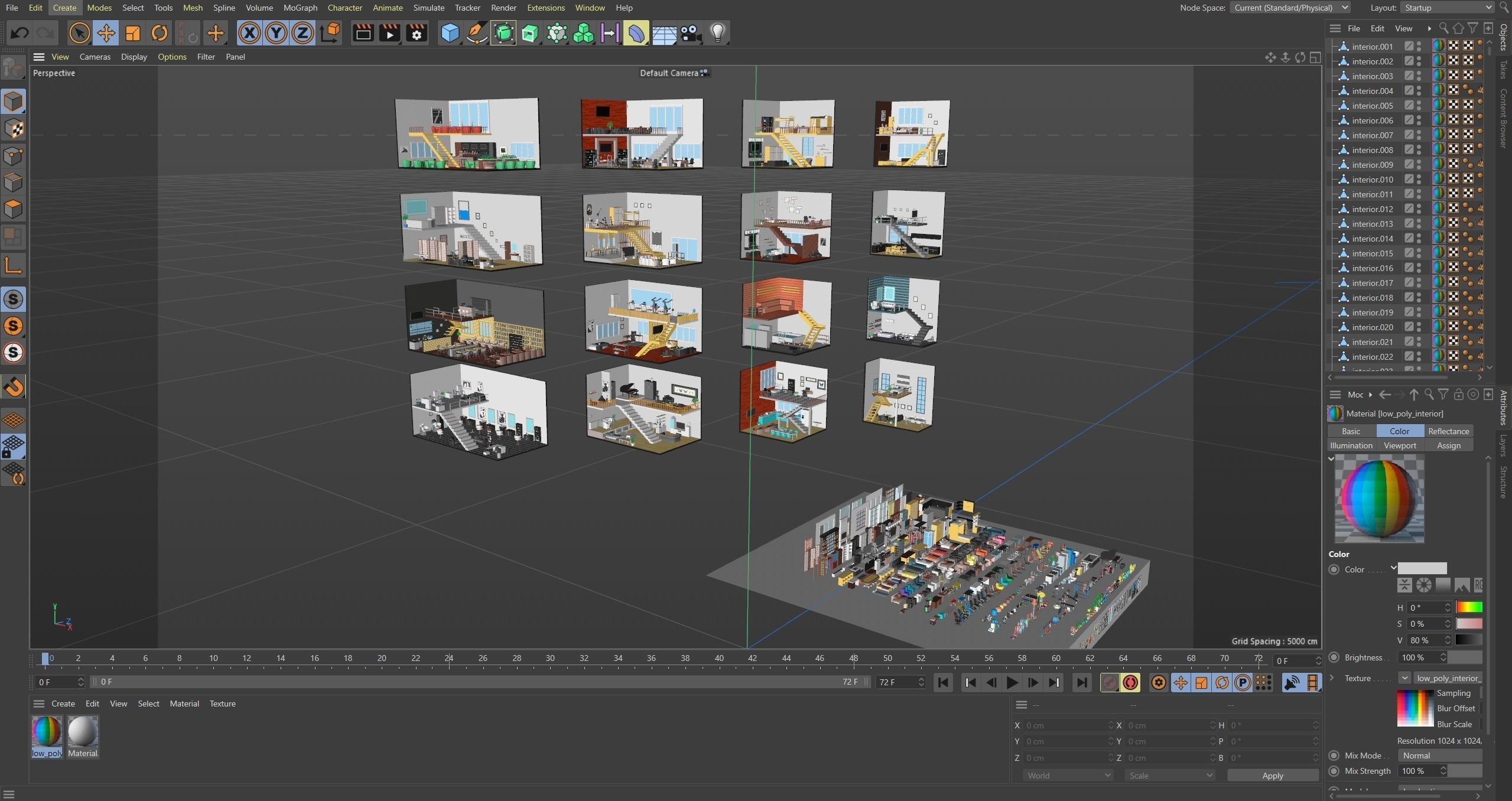low poly interior 12 Low-poly 3D model_38