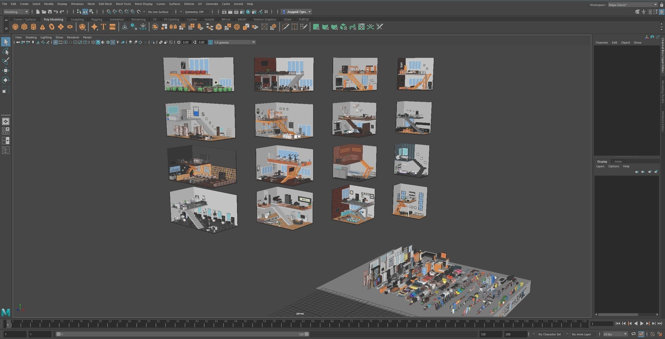 low poly interior 12 Low-poly 3D model_40