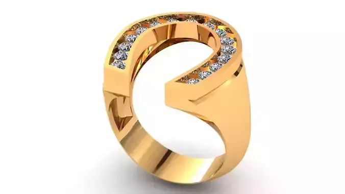 anillo  Herradura Horseshoe Ring 3D print model