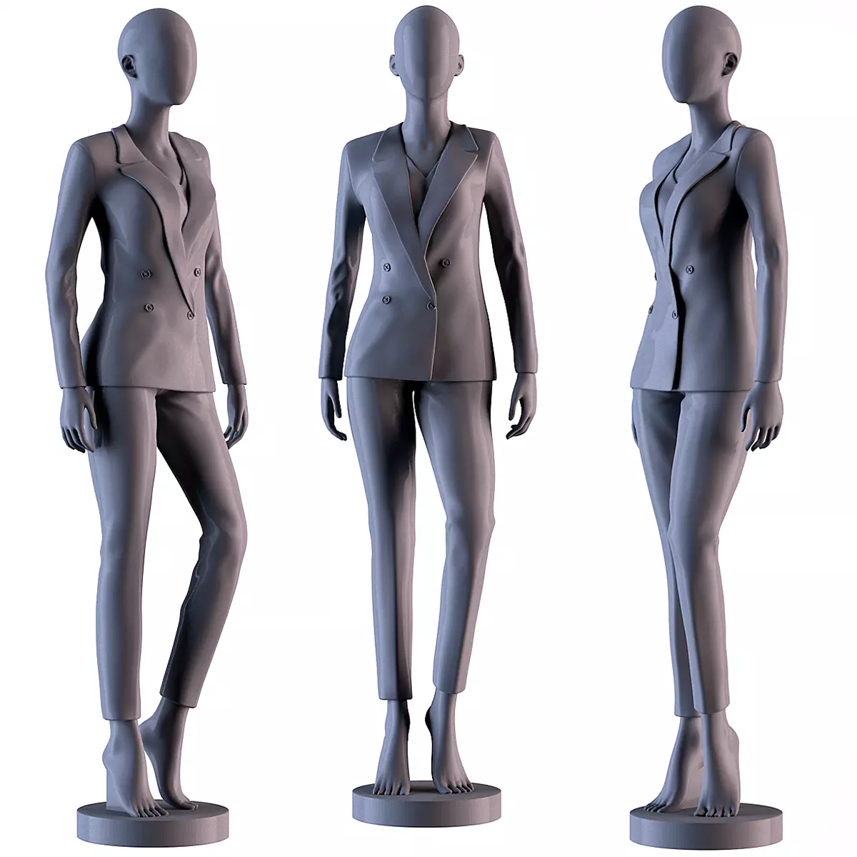 Mannequin female 3D print model_0