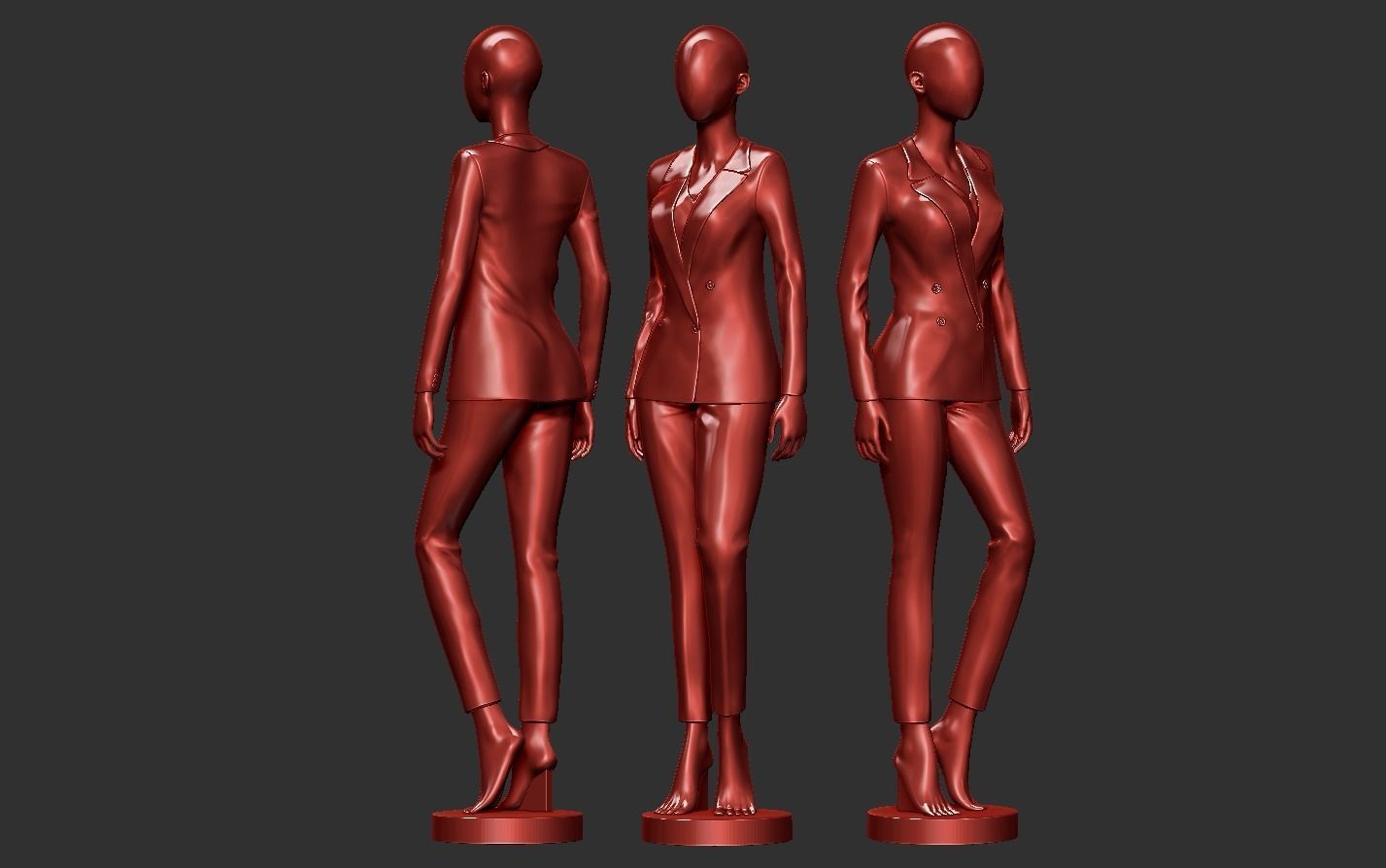 Mannequin female 3D print model_14