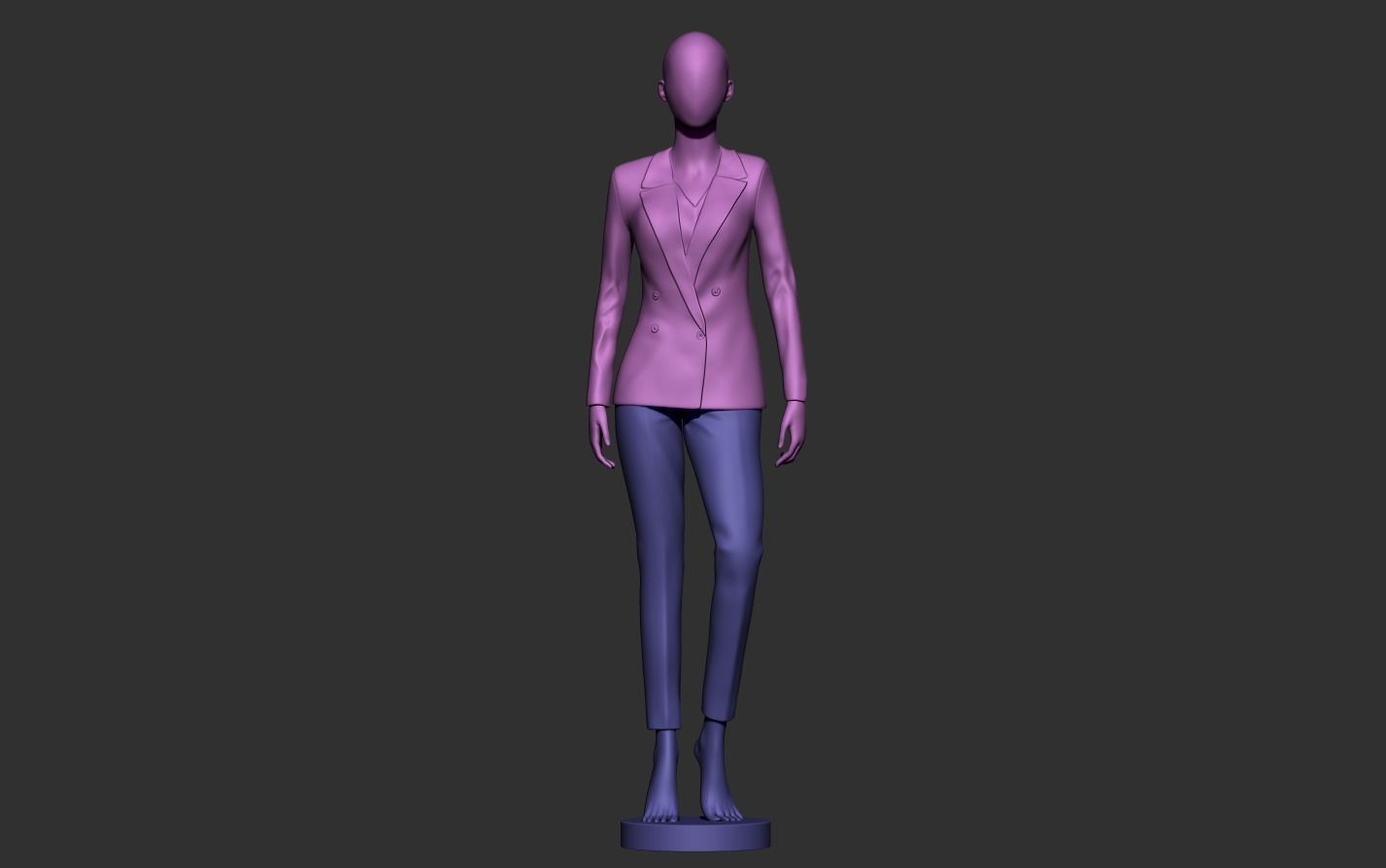 Mannequin female 3D print model_18