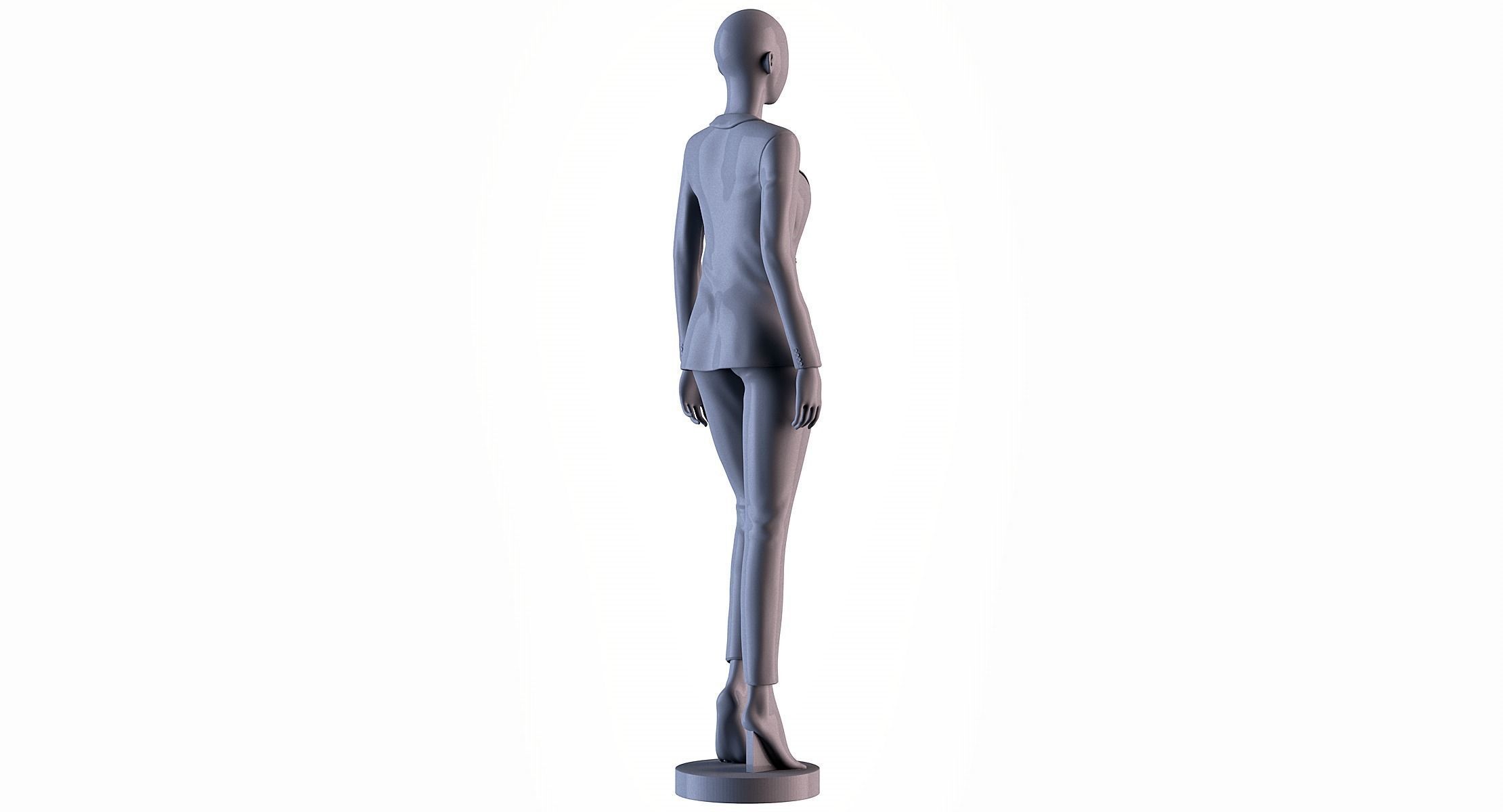 Mannequin female 3D print model_4