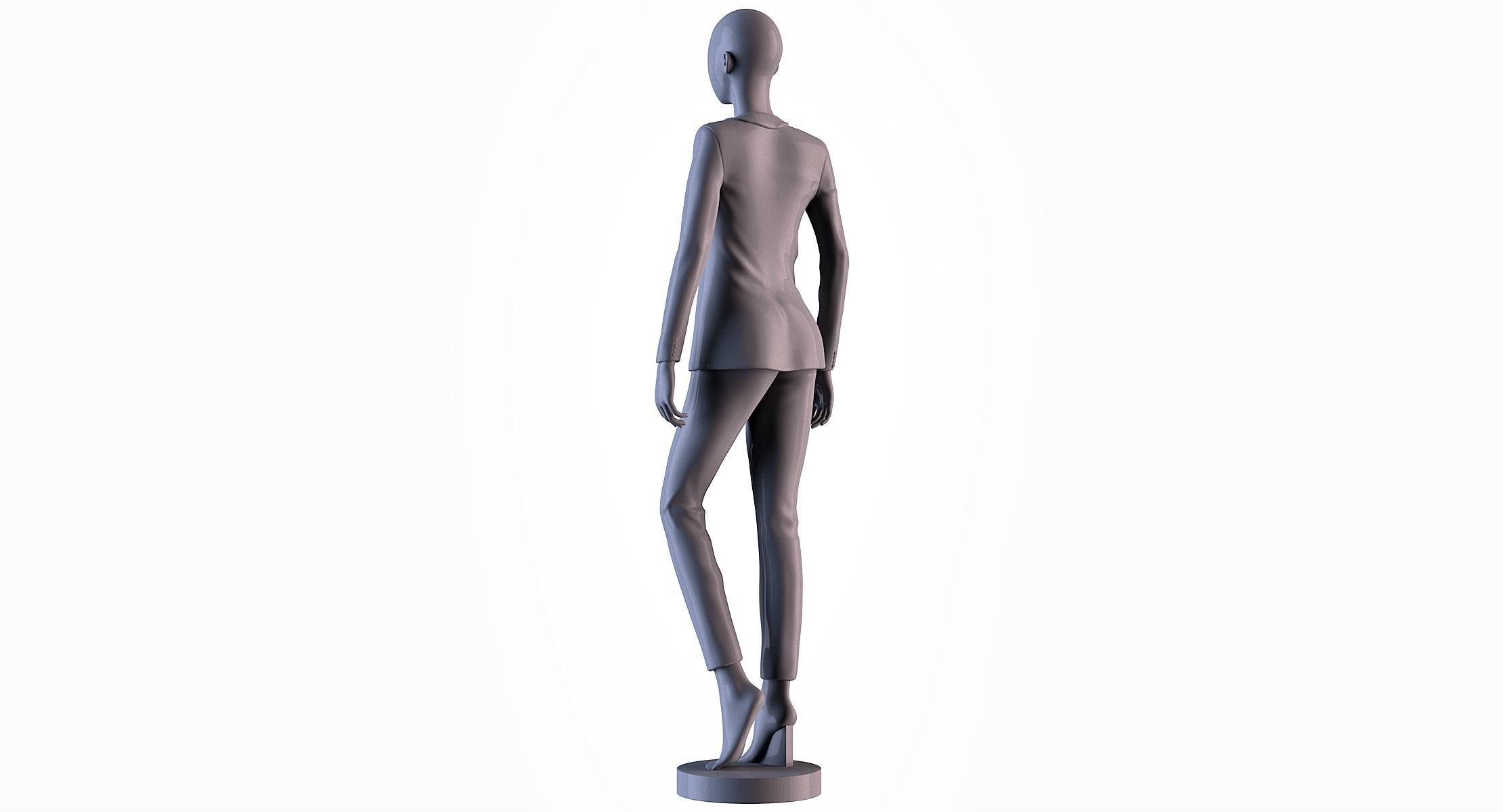 Mannequin female 3D print model_6