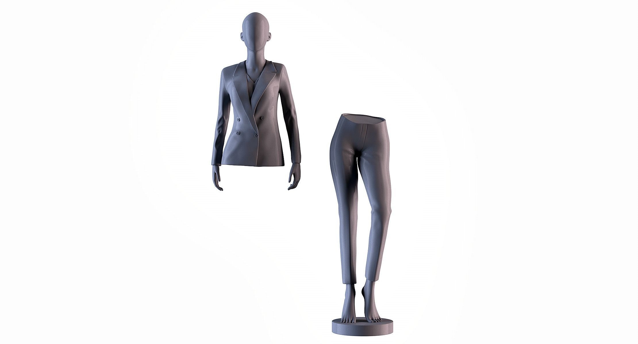 Mannequin female 3D print model_9