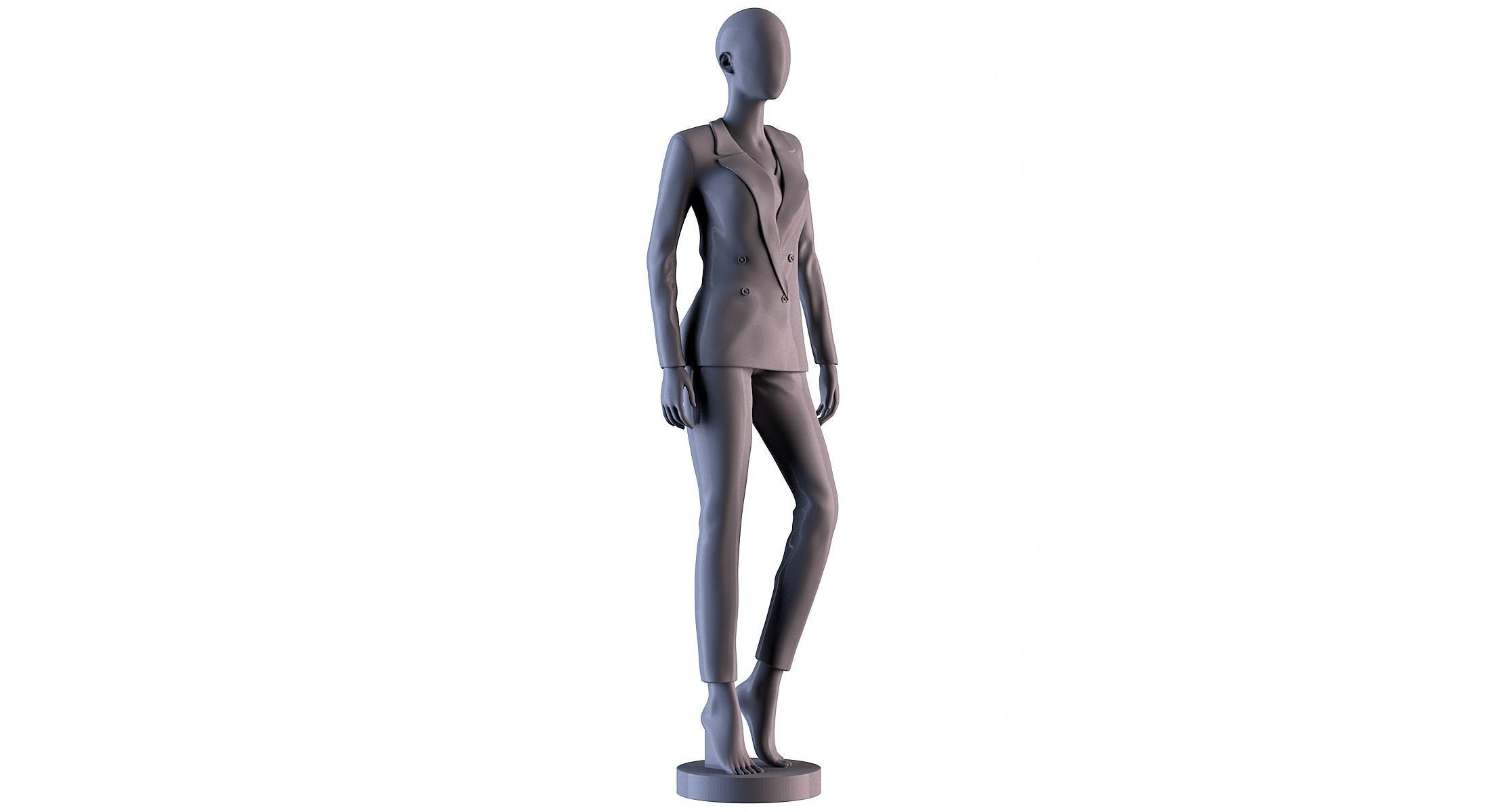 Mannequin female 3D print model_2