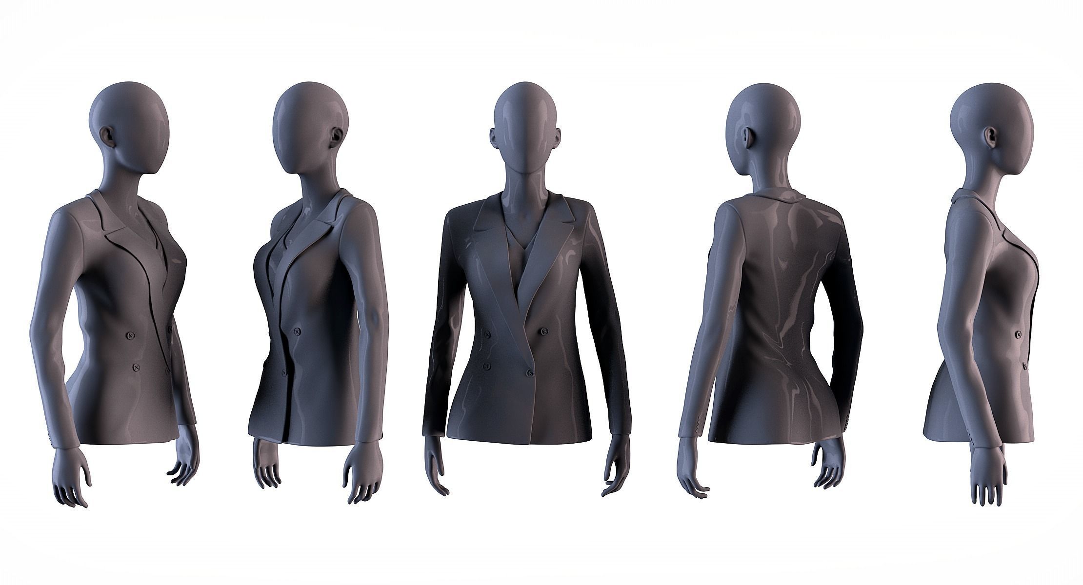 Mannequin female 3D print model_11
