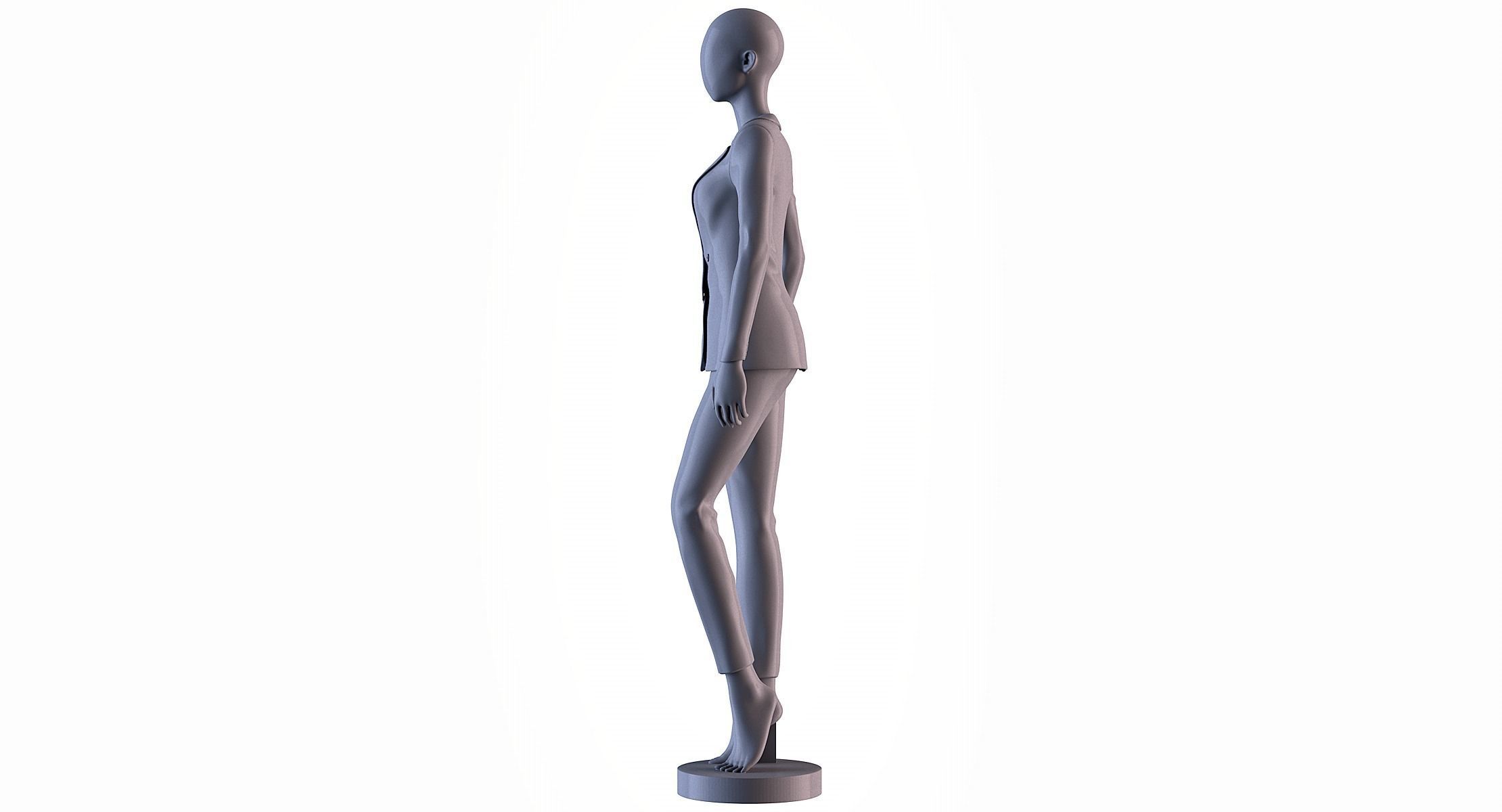 Mannequin female 3D print model_7