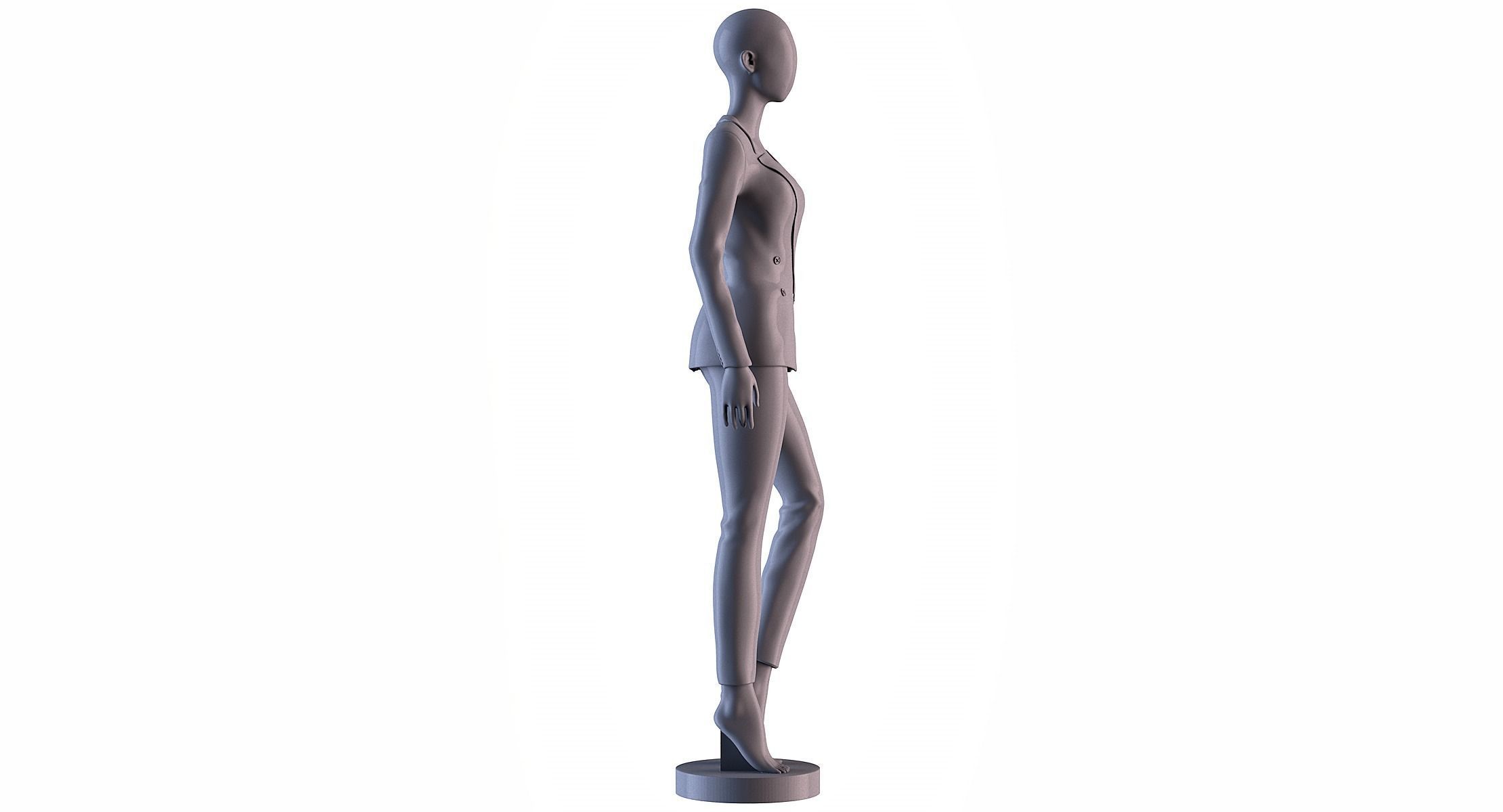 Mannequin female 3D print model_3