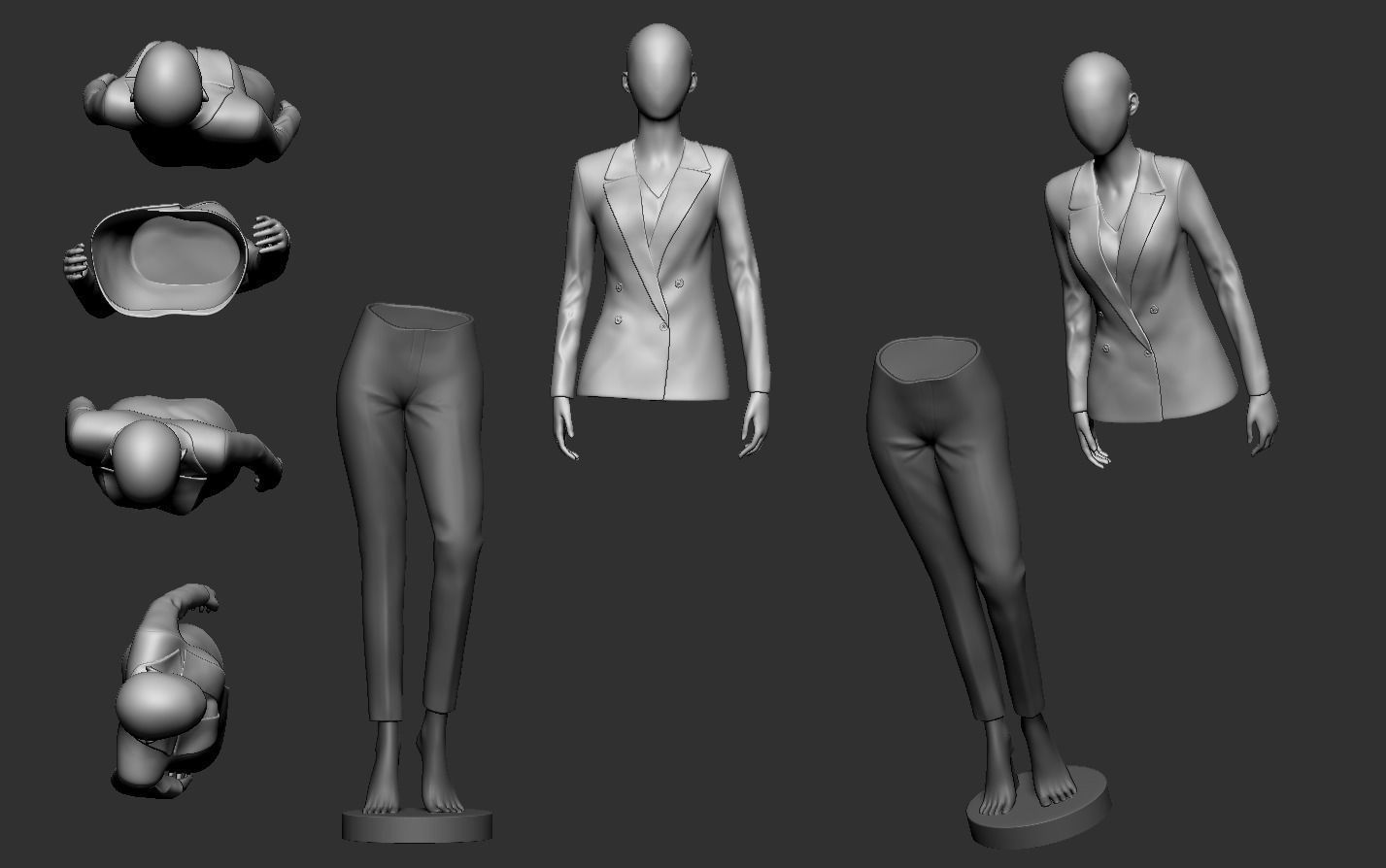 Mannequin female 3D print model_16