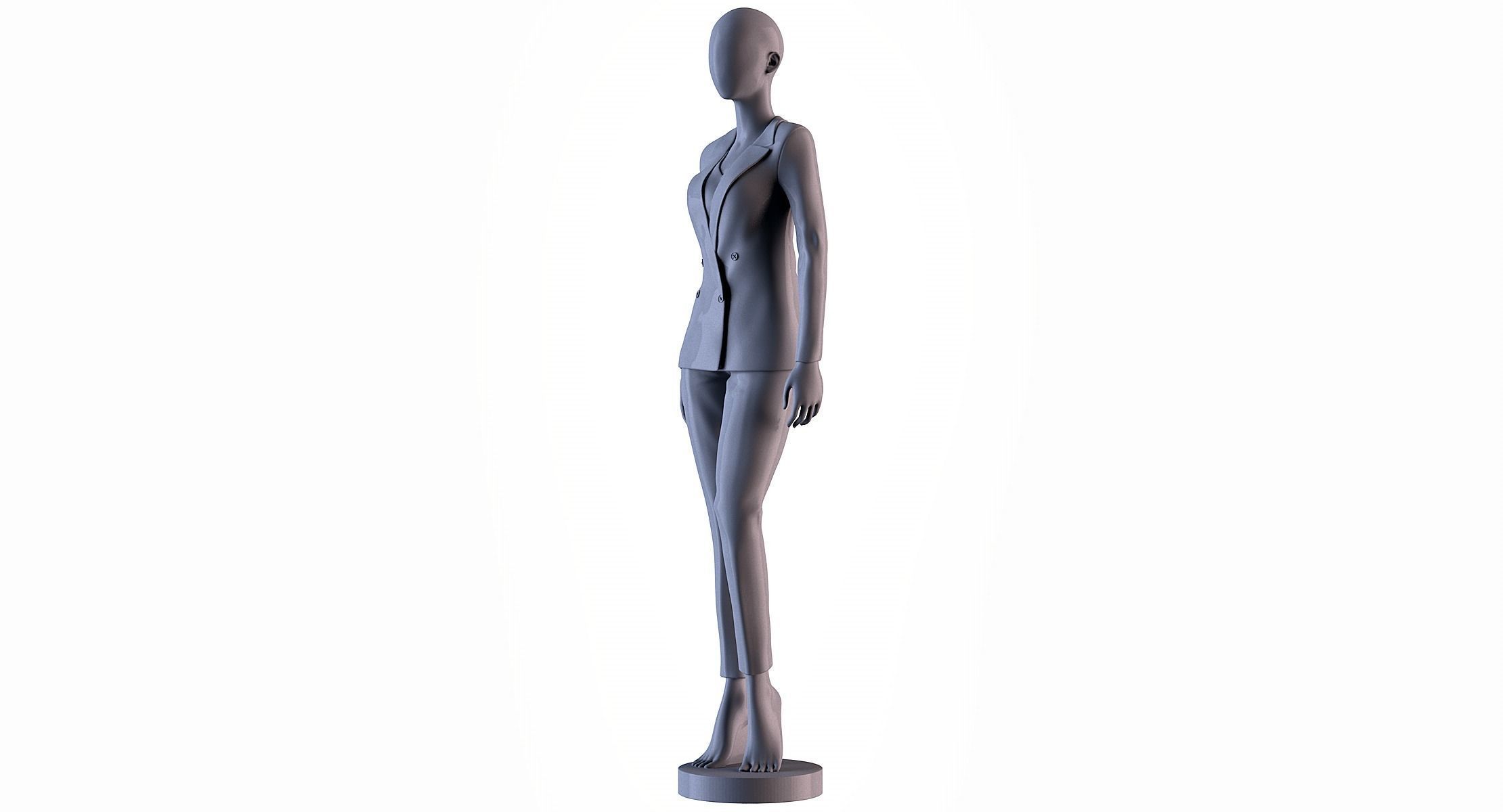 Mannequin female 3D print model_8