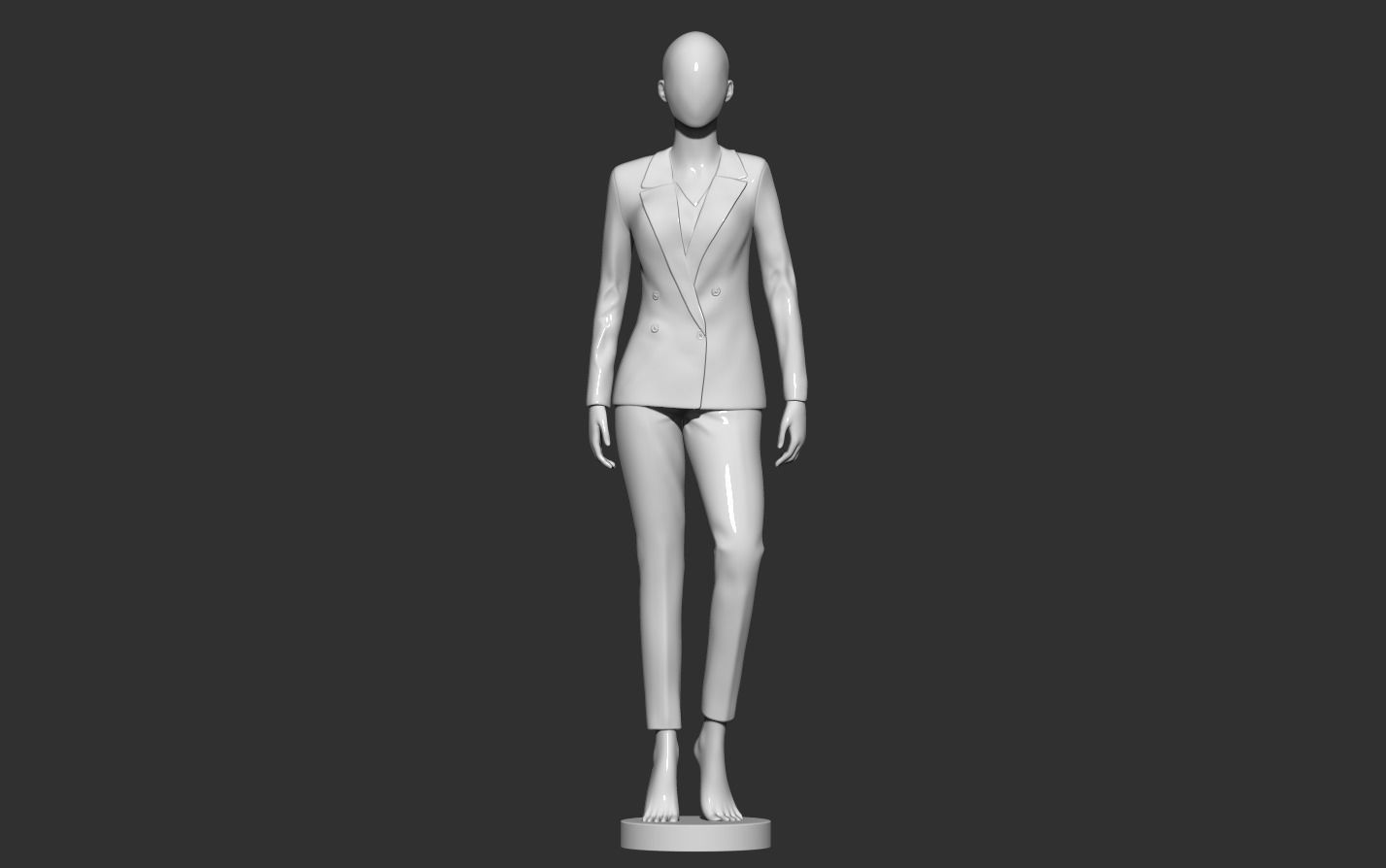 Mannequin female 3D print model_17