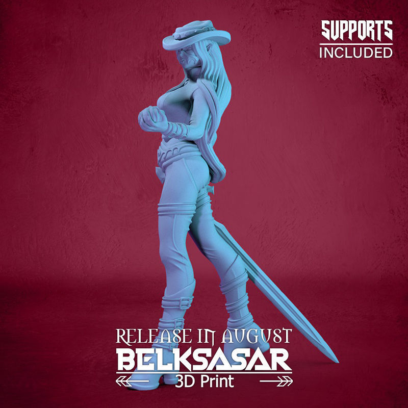 Blood Keeper Vampiress 3D print model_1