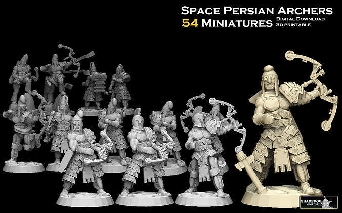 Space Persian Archers Megapack 3D print model