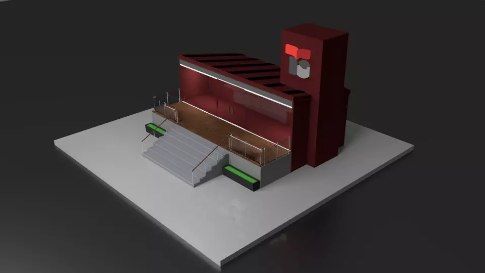 telkom schools exhibition hall Free 3D model_0