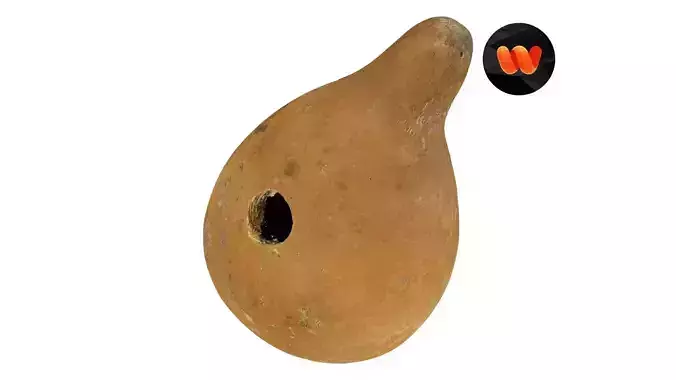 Gourd Birdhouse Raw Scanned 3D model
