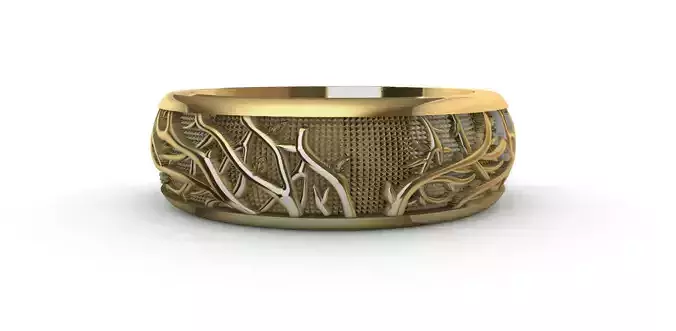 Branches Ring Galhos 3D Print Model