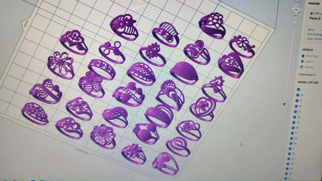 60 Buff Rings Bundle 3D print model_0