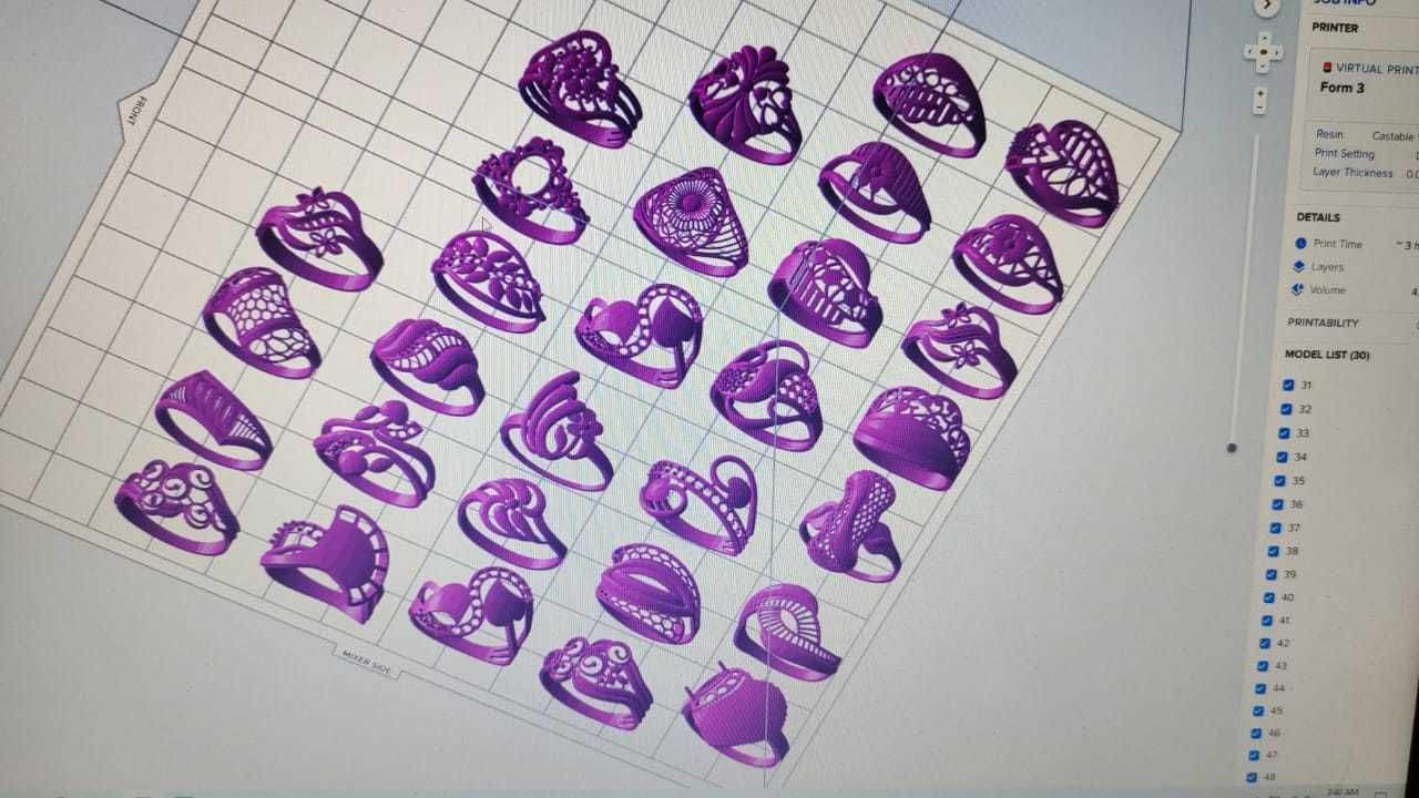 60 Buff Rings Bundle 3D print model_1